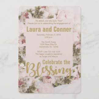 Invitation Des roses - célébrez l'invitation de bénédiction