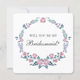 Invitation Des roses roses ont germé.