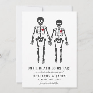 Invitation des squelettes gothiques