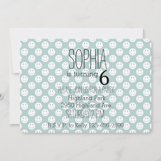 Invitation Des visages joyeux (Devant)