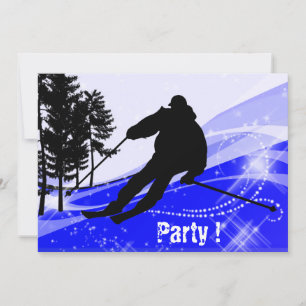 Invitation Descente sur la piste de ski