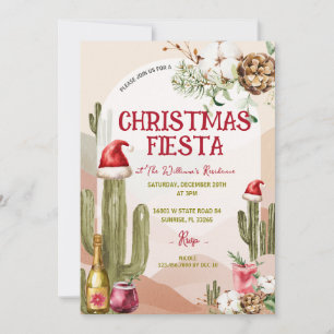 Invitation Desert Cactus Holiday Cocktail Christmas Fiesta