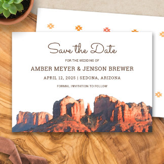 Invitation Desert Chic Sedona Enregistrer La Date