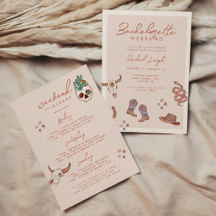 Invitation Desert Cowgirl Bachelorette Weend