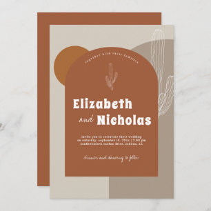 Invitation Désert de Boho minimal moderne   Terra Costa