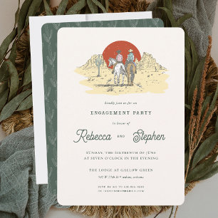 Invitation Désert de l'Ouest   Boho Engagement Party