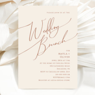 Invitation Désert de Whimsical   Brunch Mariage beige