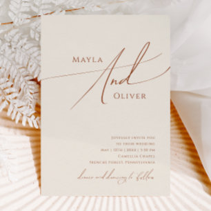 Invitation Désert de Whimsical   Mariage Décontracté beige