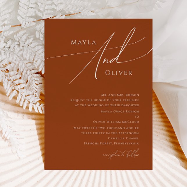 Invitation Désert de Whimsical | Mariage traditionnel en terr (Créateur téléchargé)