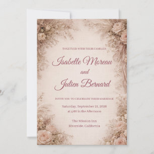 Invitation Desert Rose – Dune & Bloom Mariage