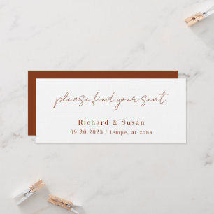 Invitation Desert Sienna Moderne minimaliste Mariage