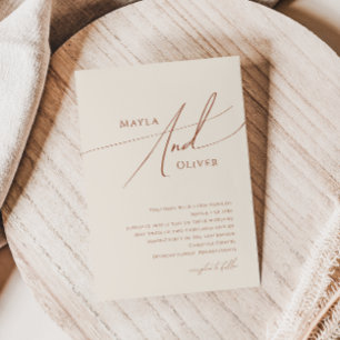 Invitation Désert Whimsical Elegant   Mariage beige