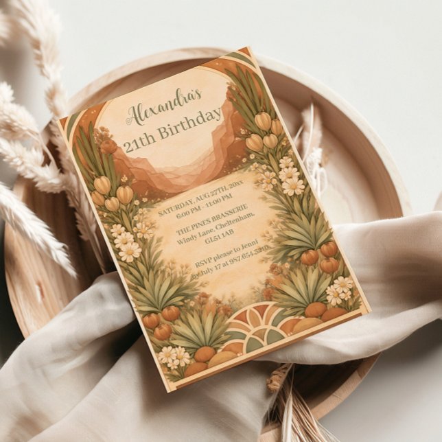 Invitation Desert Wildflower Garden Birthday (Créateur téléchargé)