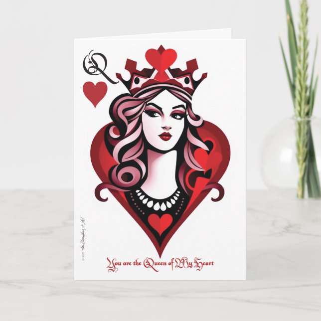 Invitation Design 03 Queen of My Heart Valentine Card (Devant)
