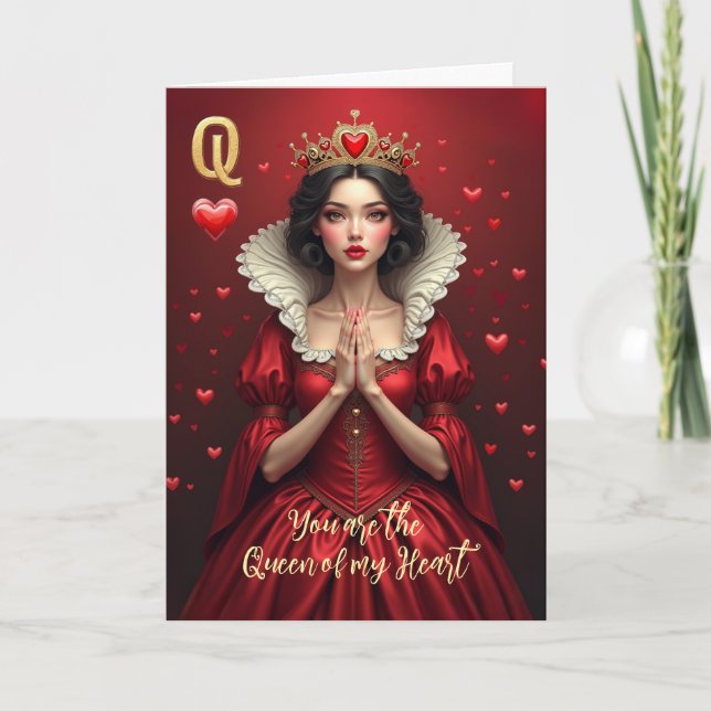 Invitation Design 04 Queen of My Heart Valentine Card (Devant)