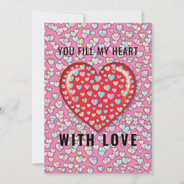 Invitation Design cardiaque minimaliste élégant (Devant)