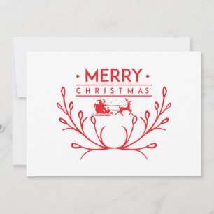 Invitation Design de Noël avec rennes