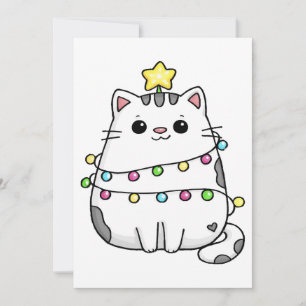 Invitation Design de Noël de chat mignon
