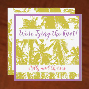 Invitation Design de palmiers tropicaux en or