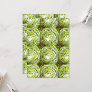 Invitation Design de tissu coloré avec moti vert floral