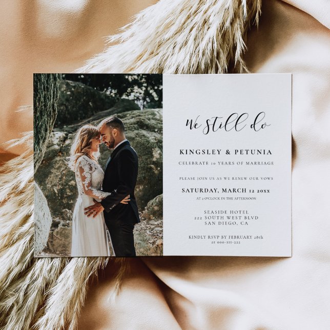 Invitation Design élégant Nous faisons toujours Vow photo de  (Créateur téléchargé)