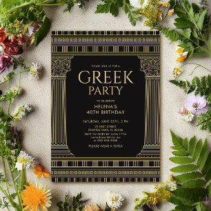 Invitation Design élégant Toga Party avec colonnes de temple