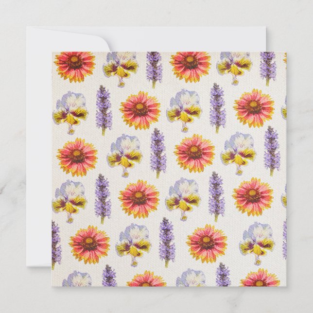 Invitation Design floral (Devant)