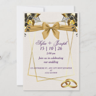 Invitation Design floral élégant et moderne pour votre journé