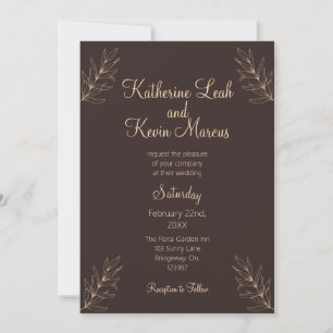 Invitation Design minimaliste Brown élégant