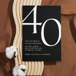 Invitation Design moderne 40e anniversaire simple élégant scr<br><div class="desc">Moderne 40e anniversaire simple élégant script or élégant et géométrique 40e anniversaire invitation. Motif d'arrière-plan géométrique moderne. Invitations de fête d'anniversaire adulte moderne | Dusty Rose | TOUT ÂGE | Téléchargement instantané imprimable | Modèle modifiable</div>