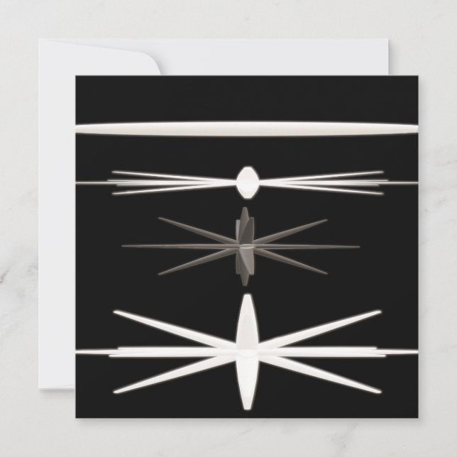 INVITATION DESIGN MODERNE NOIR ET BLANC (Devant)