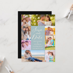 Invitation Design Moderne Script 8 Multi Photo Enregistrer La