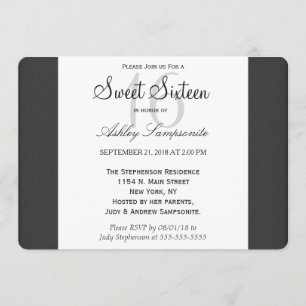 Invitation Design noir et blanc simple et élégant