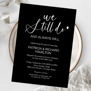 Invitation Design Nous Faisons Toujours Mariage Vow Renouvell