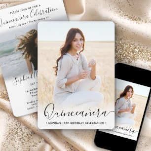 Invitation Design Quinceañera Script 2 Photo 15e anniversaire