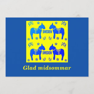 Invitation design scandinave, Glad midsommar personnalisé