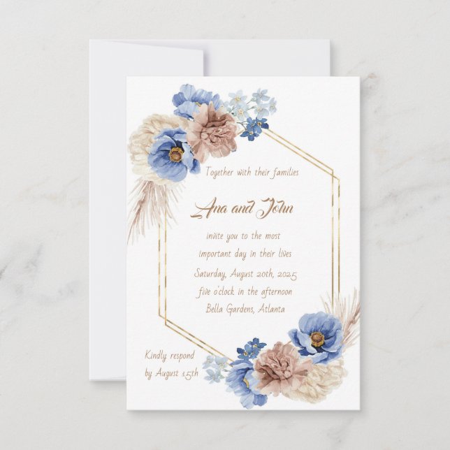 Invitation Design sophistiqué (Devant)