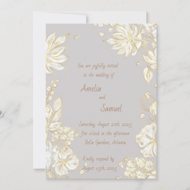 Invitation Design sophistiqué (Devant)