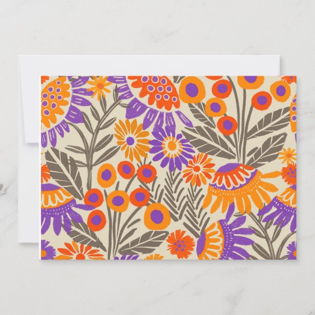 Invitation Design tropical de fleurs audacieuses (Devant)
