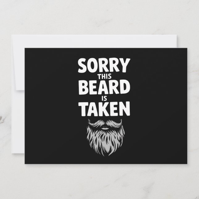Invitation Désolé cette barbe est prise Couples de la Saint-V (Devant)