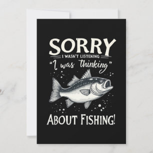 Invitation Désolé, je n'écoutais pas que je pensais au poisso