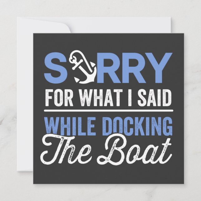 Invitation Désolé pour ce que j'ai dit en amarrant le bateau  (Devant)
