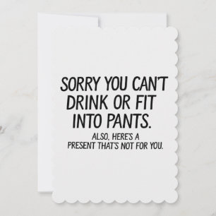 Invitation Désolé Vous Ne Pouvez Boire Ou Rentrer Dans Un Pan