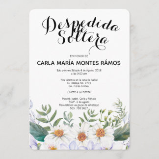 Invitation Despedida de Soltera, En español