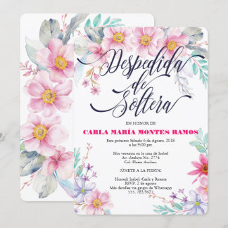 Invitation Despedida de Soltera, En español