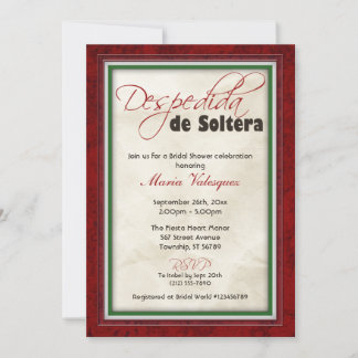 Invitation Despedida de Soltera Fête des mariées mexicaine à