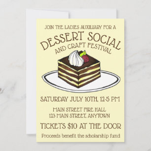 Invitation Dessert Social Bake Vente Tiramisu Italien