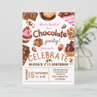 Desserts au chocolat fête d'anniversaire