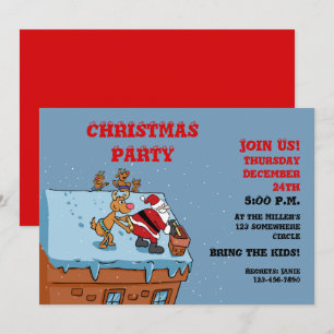 Invitation Dessin animé de Santa Claus christmas