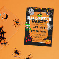 Dessin animé mignon d'Halloween pour anniversaire